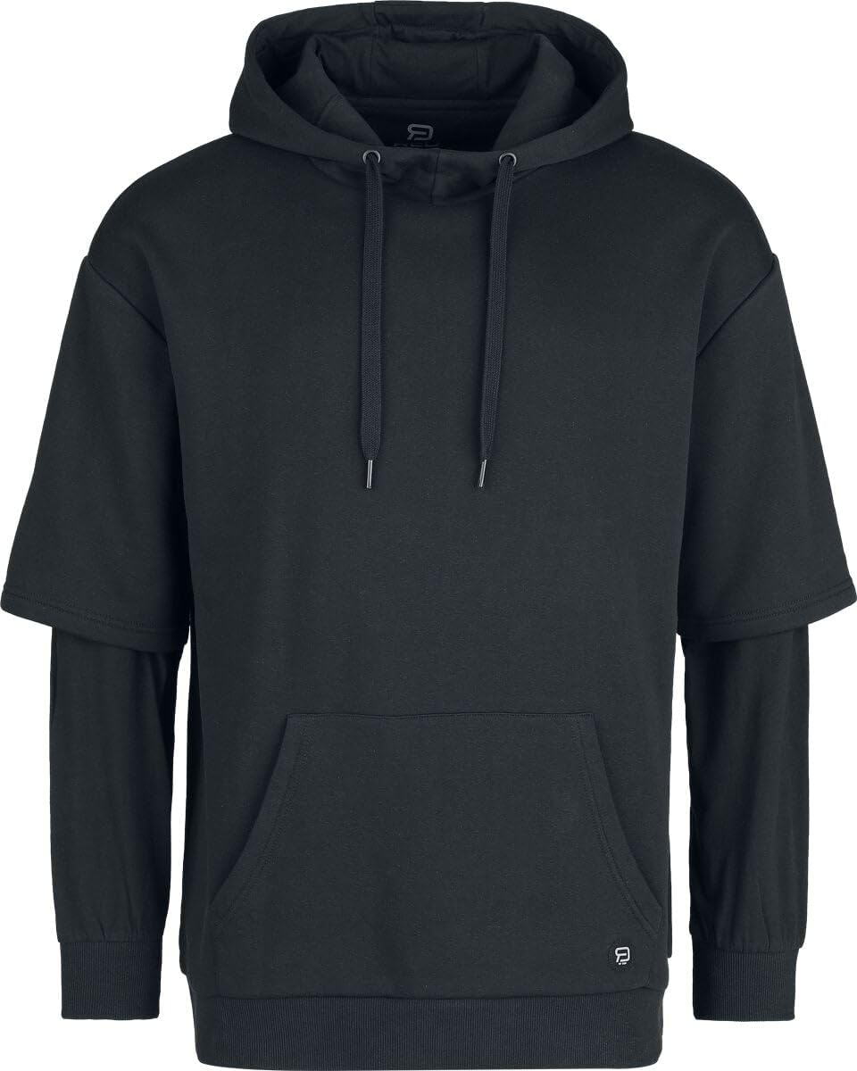 red-by-emp-kapuzenpullover-herren-hoodie-schwarz-k-ngurutasche-l image 1