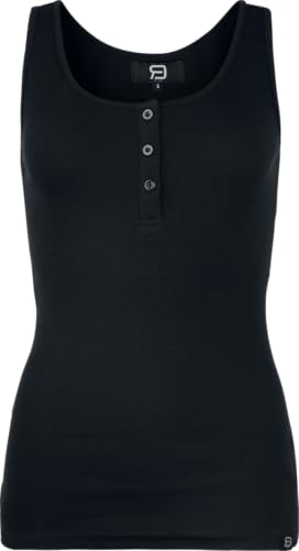 red-by-emp-damen-basic-top-schwarz-lila-mit-knopfleiste image 6