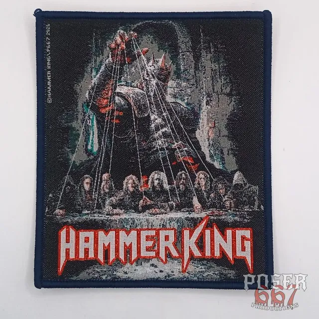 hammer-king-make-metal-royal-again-patch-schwarz-11cm image 1