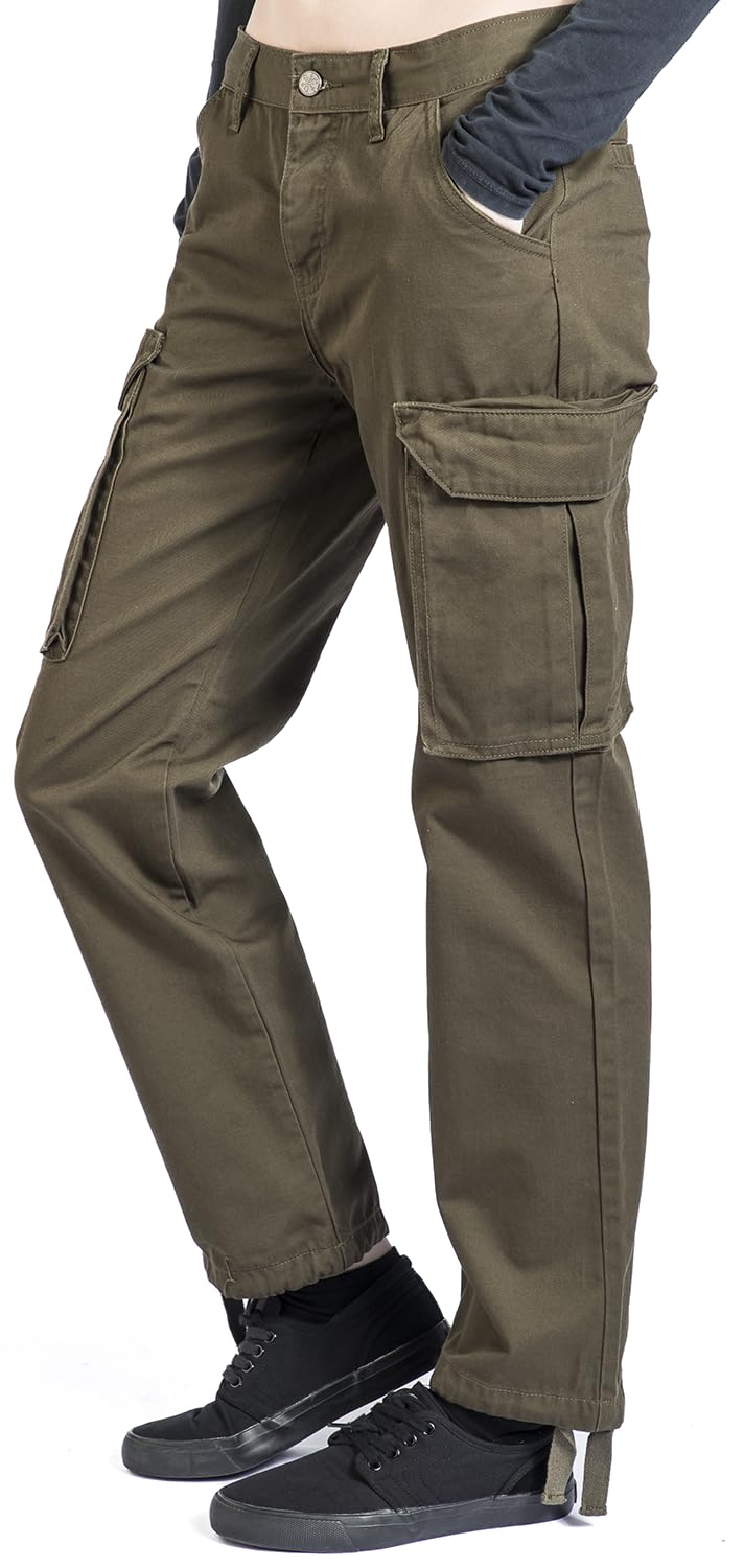 black-premium-by-emp-oliv-gr-ne-cargohose-damen-seitentaschen image 5