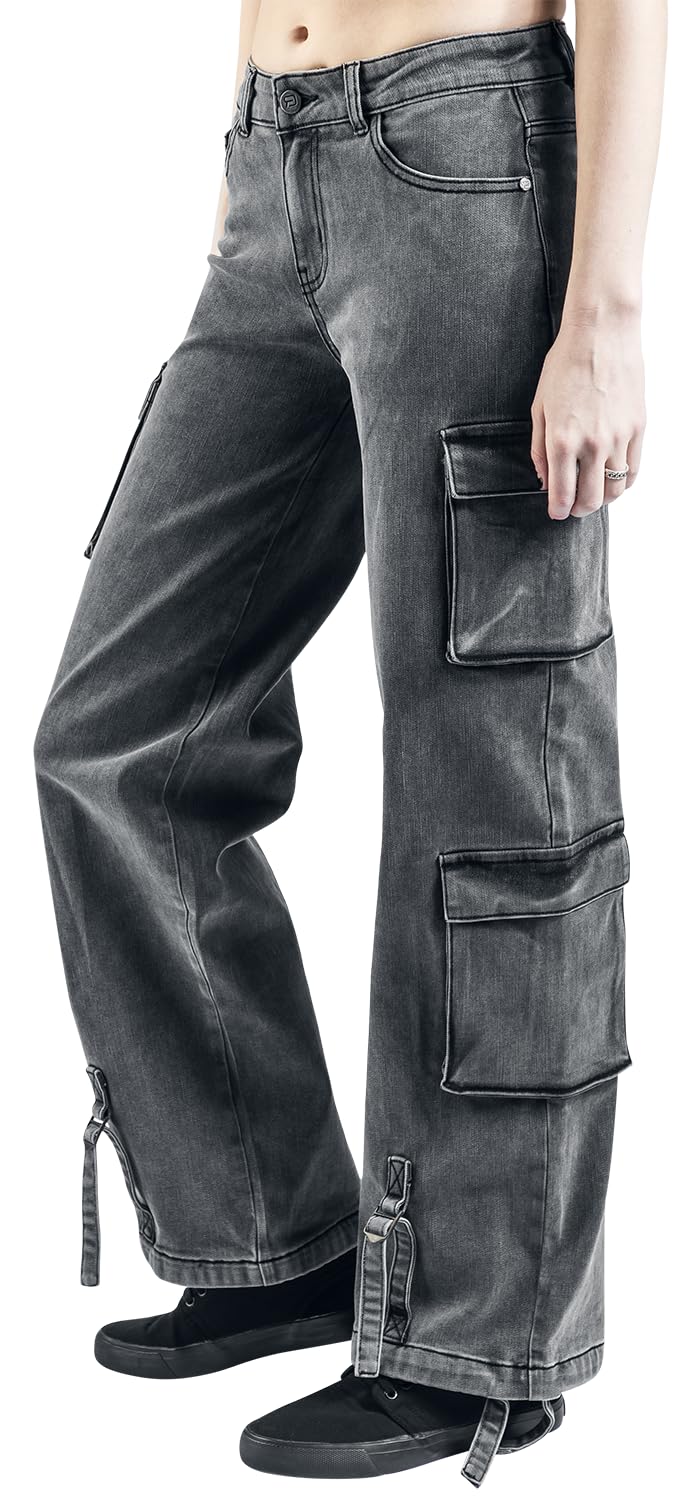 red-by-emp-cargohose-damen-grau-g-rtelschlaufen-taschen image 5