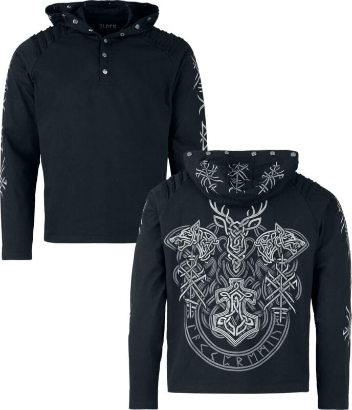 black-premium-by-emp-herren-langarmshirt-schwarz-kapuze-xl image 8