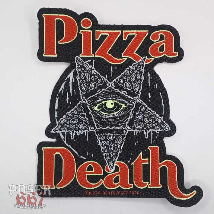 poser667-pizza-death-logo-patch-gewebt-11-cm-nachtleuchtend image 1
