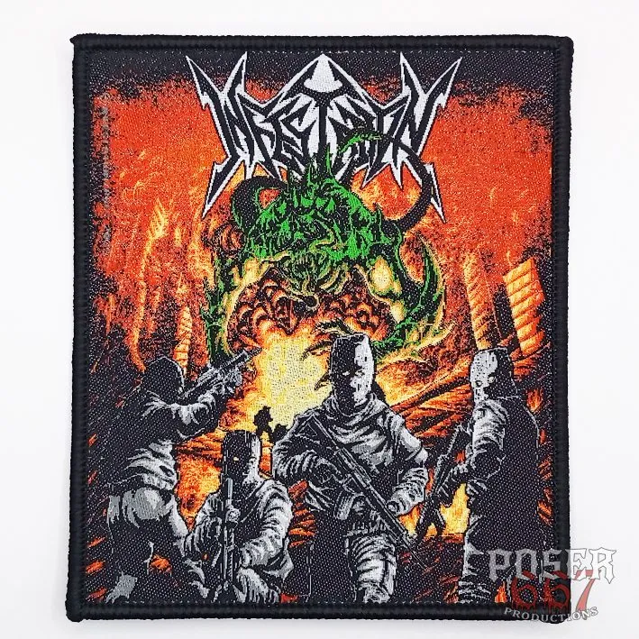 infestation-rapid-fire-patch-gewebt-schwarzer-rand-11-cm image 1