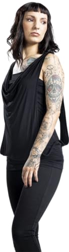 black-premium-by-emp-top-damen-double-layer-wasserfallausschnitt image 7