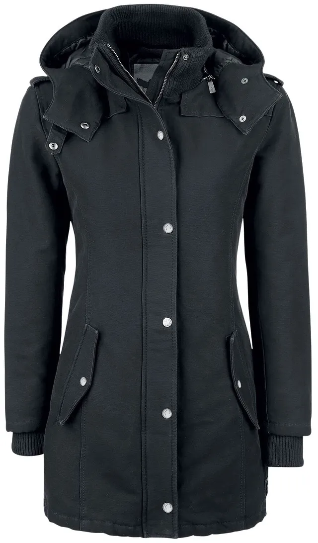 black-premium-jacken-winterjacke-schwarz-xs-kapuze image 1