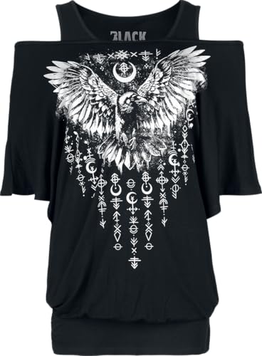 black-premium-by-emp-2-in-1-t-shirt-top-schwarz-damen image 8