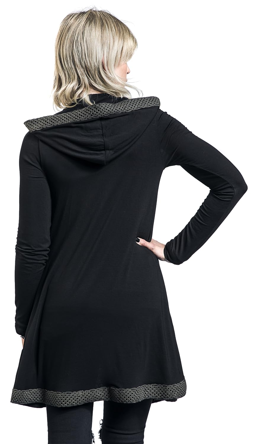 black-premium-by-emp-cardigan-damen-schwarz-mit-kapuze-gr-s image 5