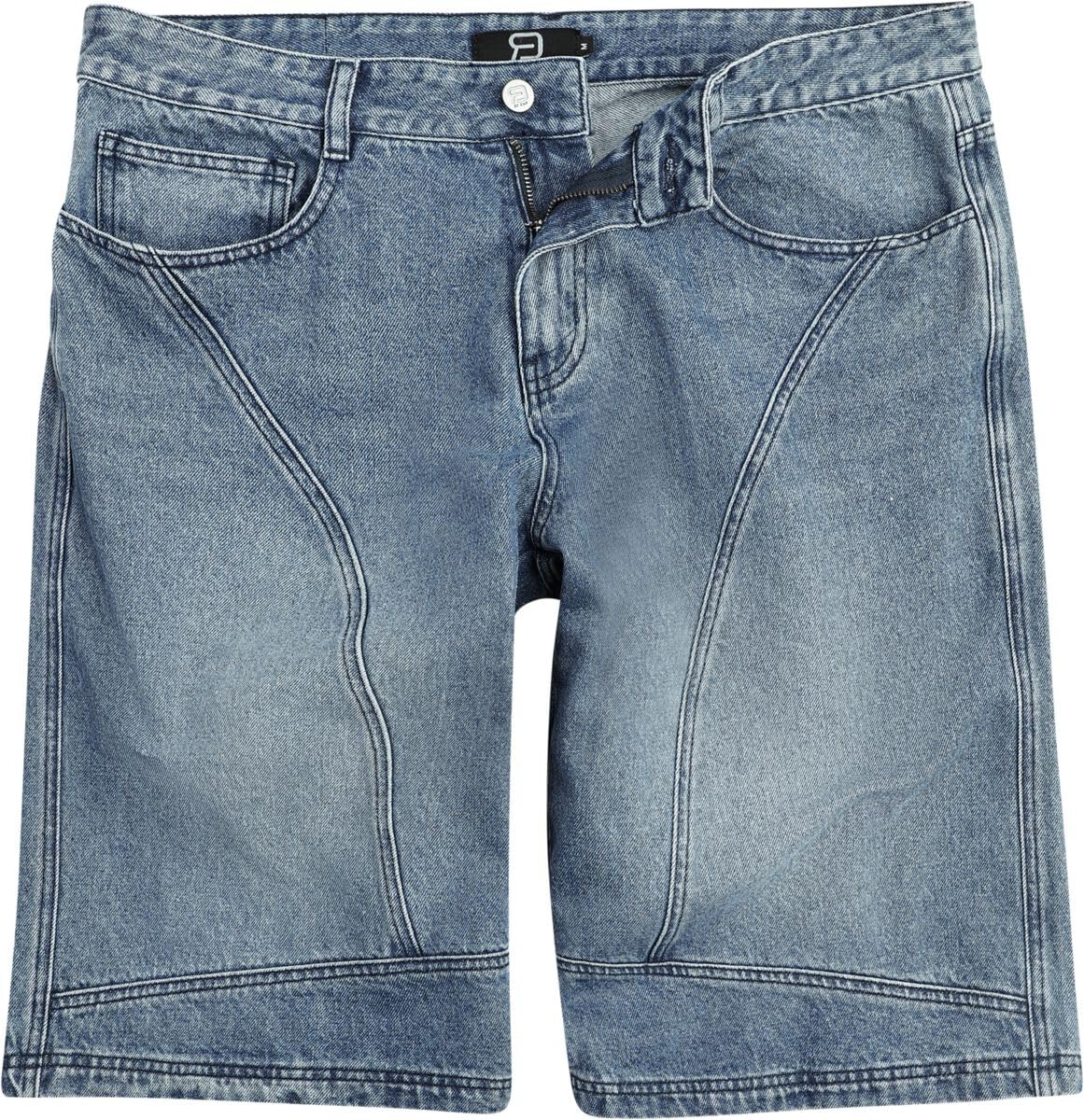 red-by-emp-blaue-baggy-shorts-herren-l-knielang image 1