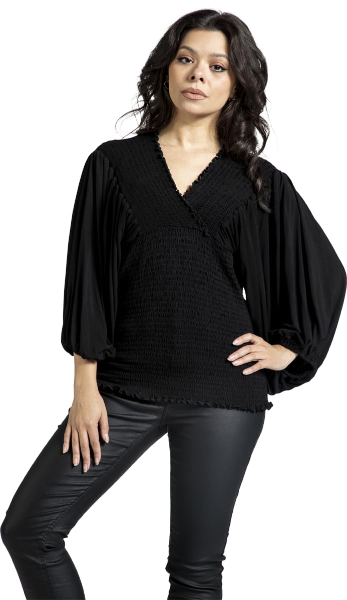 black-premium-by-emp-damen-langarmshirt-schwarz-mit-elastischem-bund image 2