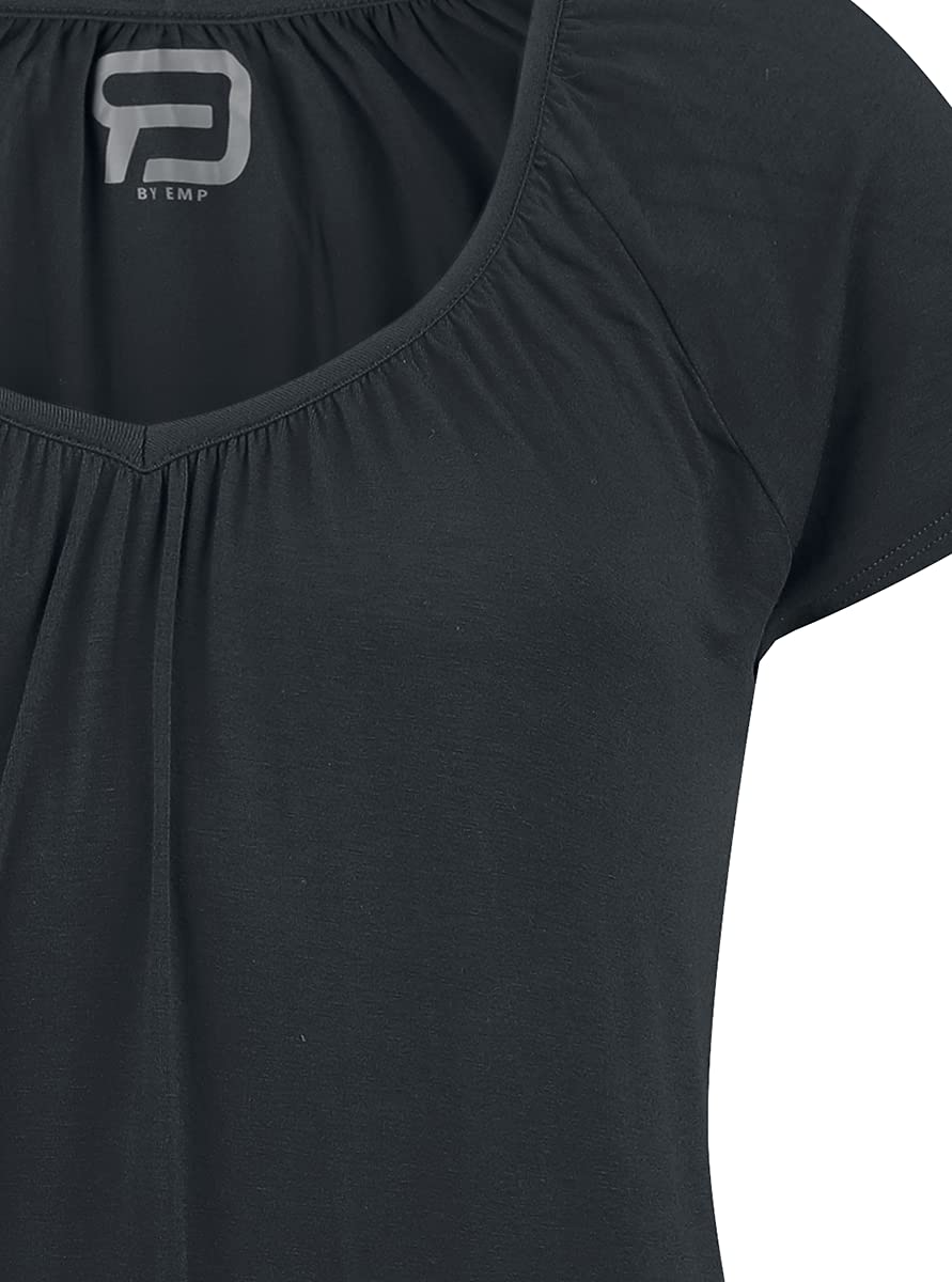 red-by-emp-damen-t-shirt-schwarz-locker-b-ndchen image 2