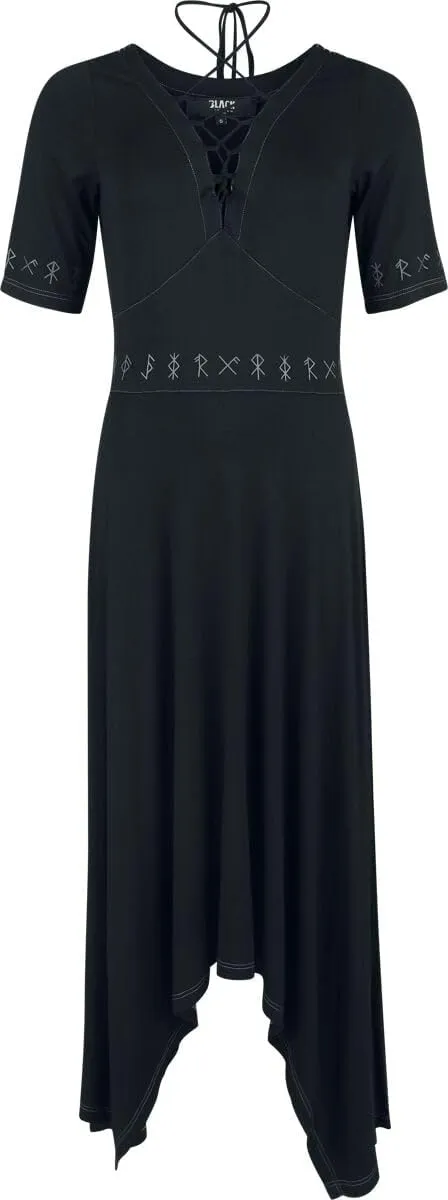 black-premium-by-emp-kleid-mit-schn-rung-lang-schwarz-damen image 1