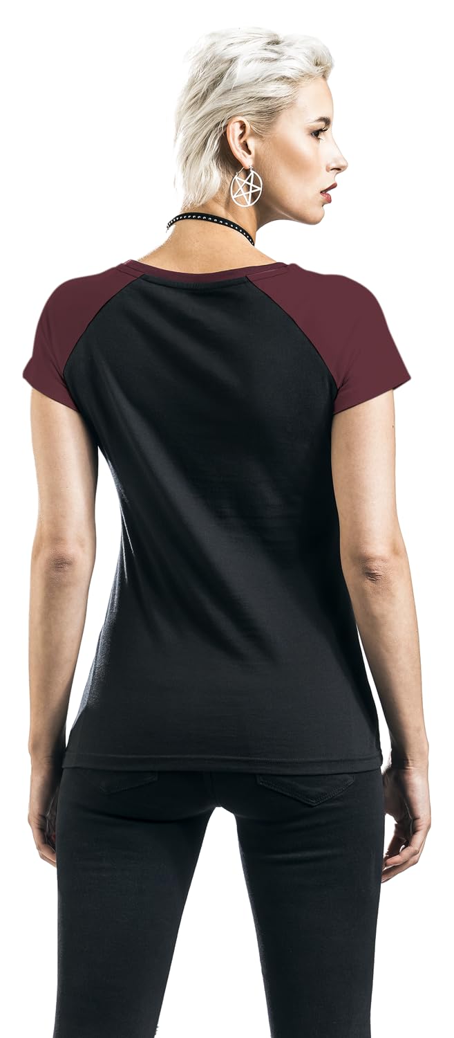red-by-emp-t-shirt-damen-schwarz-rot-k-rpernah-gr-xl image 5