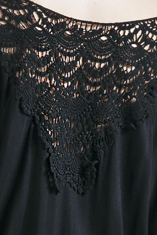 black-premium-by-emp-t-shirt-spitze-damen-schwarz-locker image 8