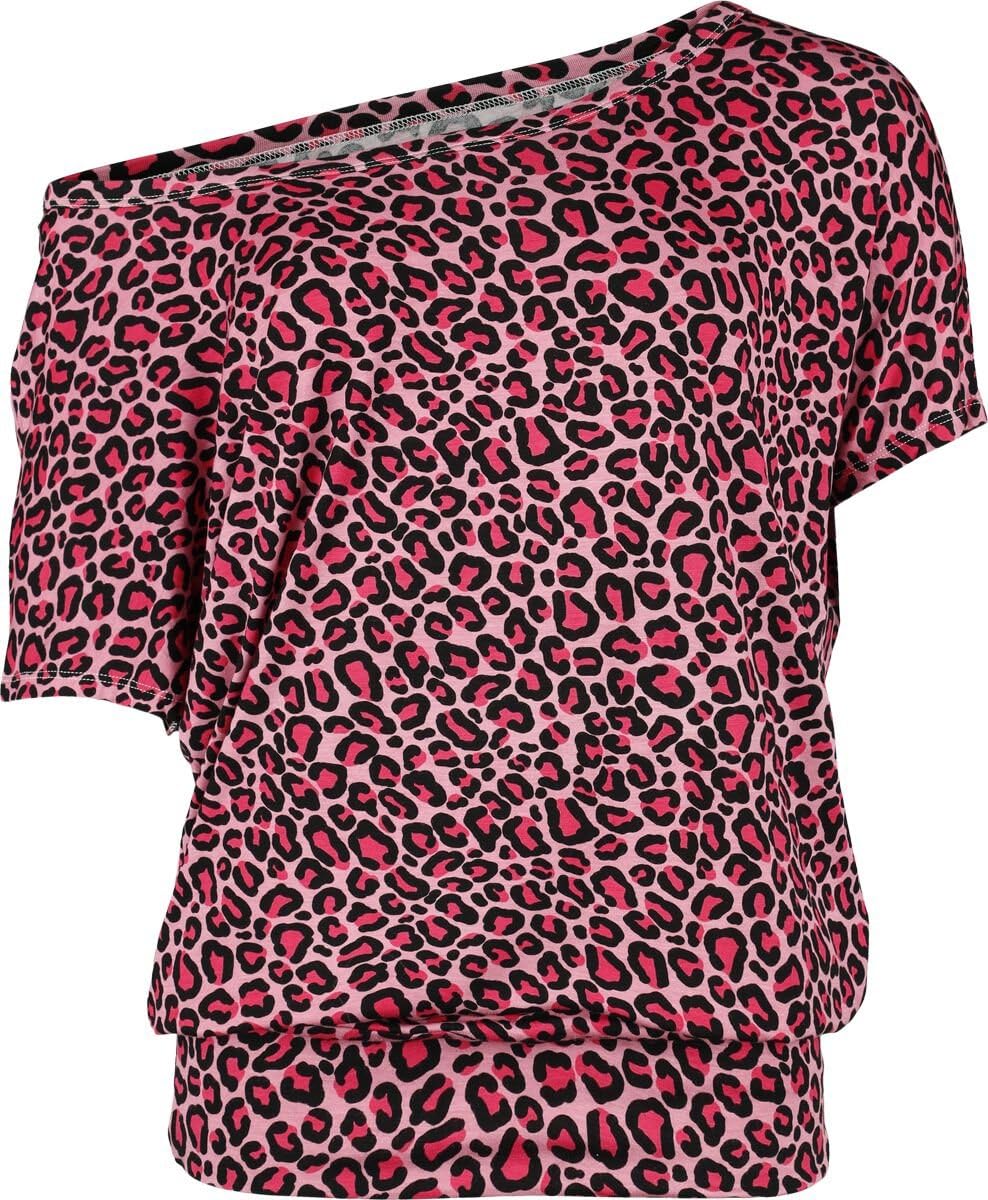 red-by-emp-t-shirts-t-shirt-damen-pink-leo-print image 1