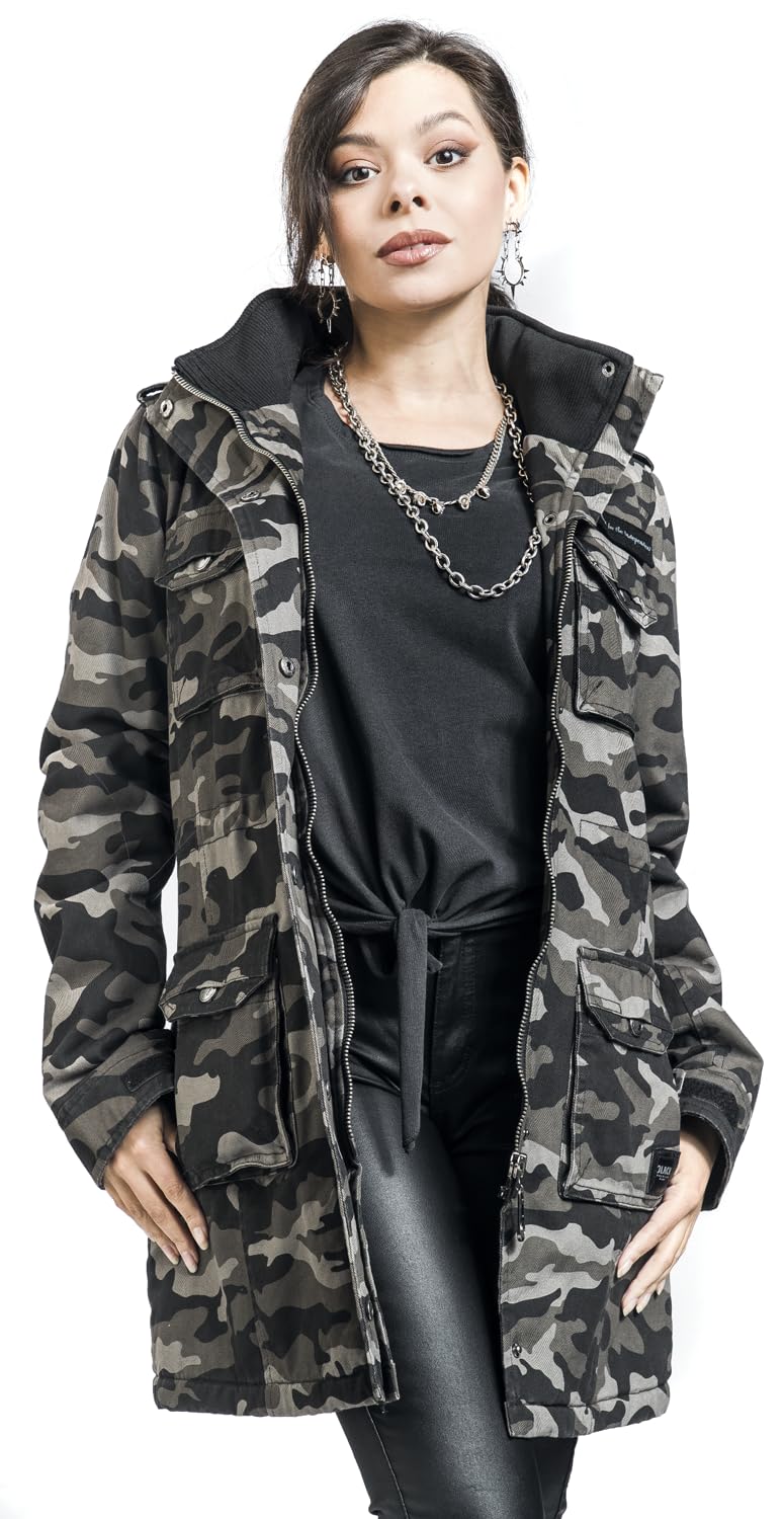 black-premium-by-emp-winterjacke-damen-camouflage-teddyfutter image 2