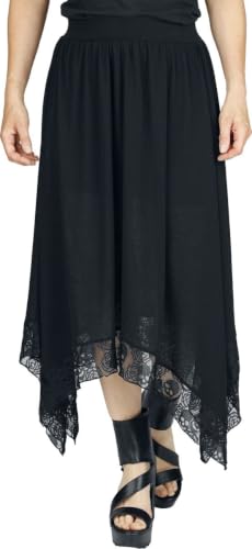black-premium-langer-rock-spitze-schwarz-damen image 5