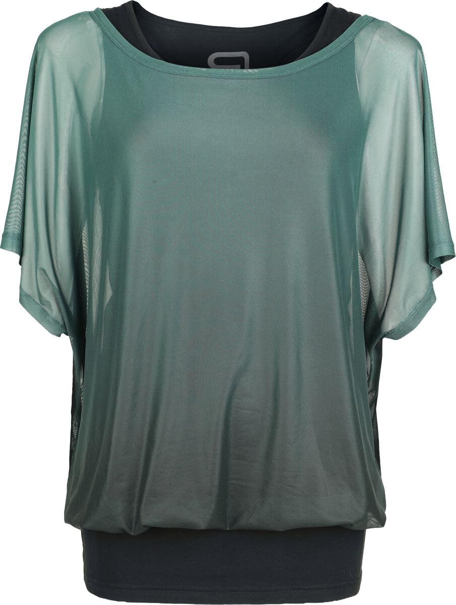 red-by-emp-double-pack-t-shirt-top-schwarz-gr-n-m image 1