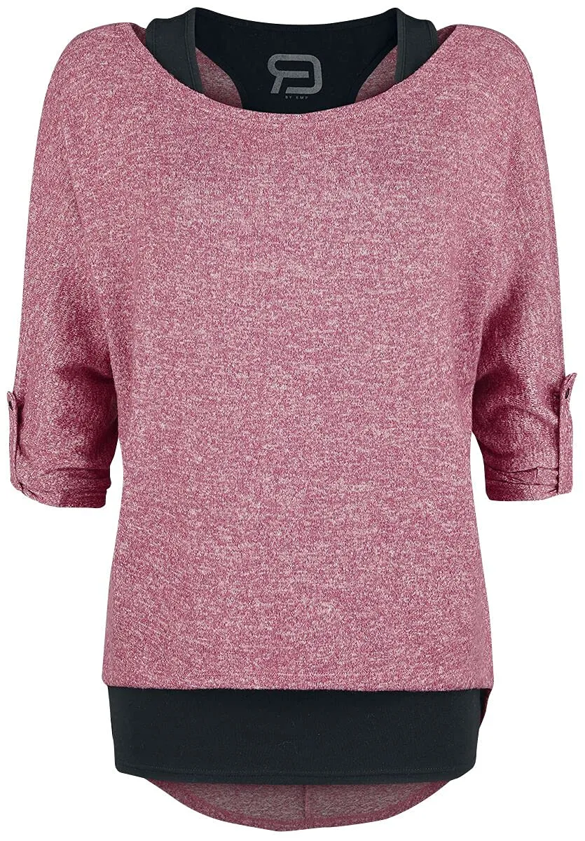 red-by-emp-shirt-kombi-damen-rot-schwarz-sweatshirt-top image 1