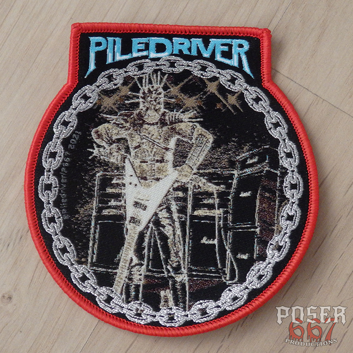 piledriver-metal-inquisition-patch-gewebt-9cm-metallic image 4