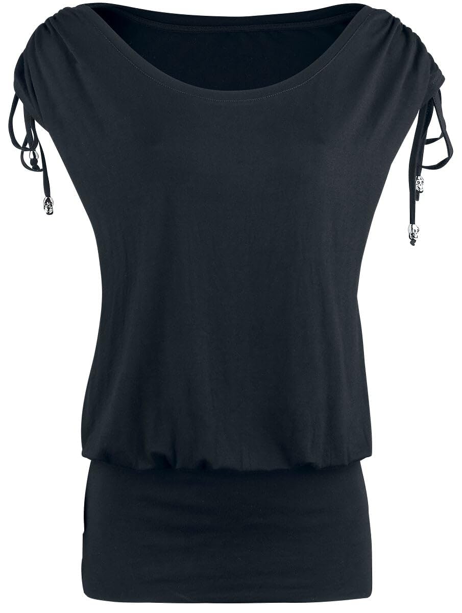 black-premium-t-shirts-t-shirt-schwarz-s-geschn-rte-rmel image 1