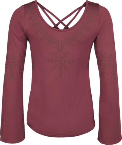 black-premium-by-emp-longsleeve-pagan-roots-dunkelrot-damen-l image 8