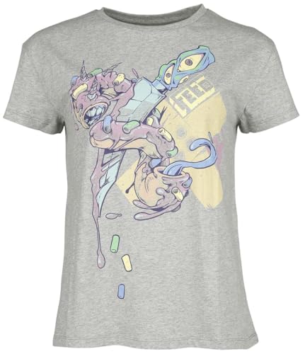red-by-emp-creepy-donut-dolch-t-shirt-damen-grau image 4