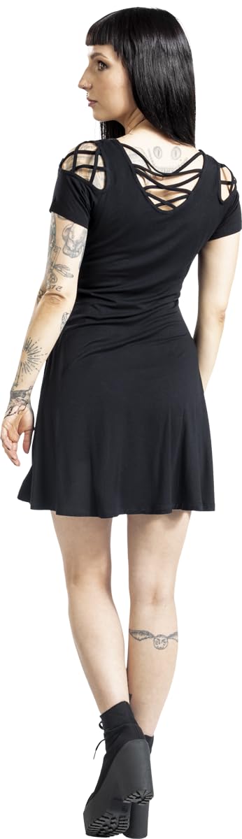 black-premium-by-emp-damen-kleid-schwarz-raben-print-gr-s image 5