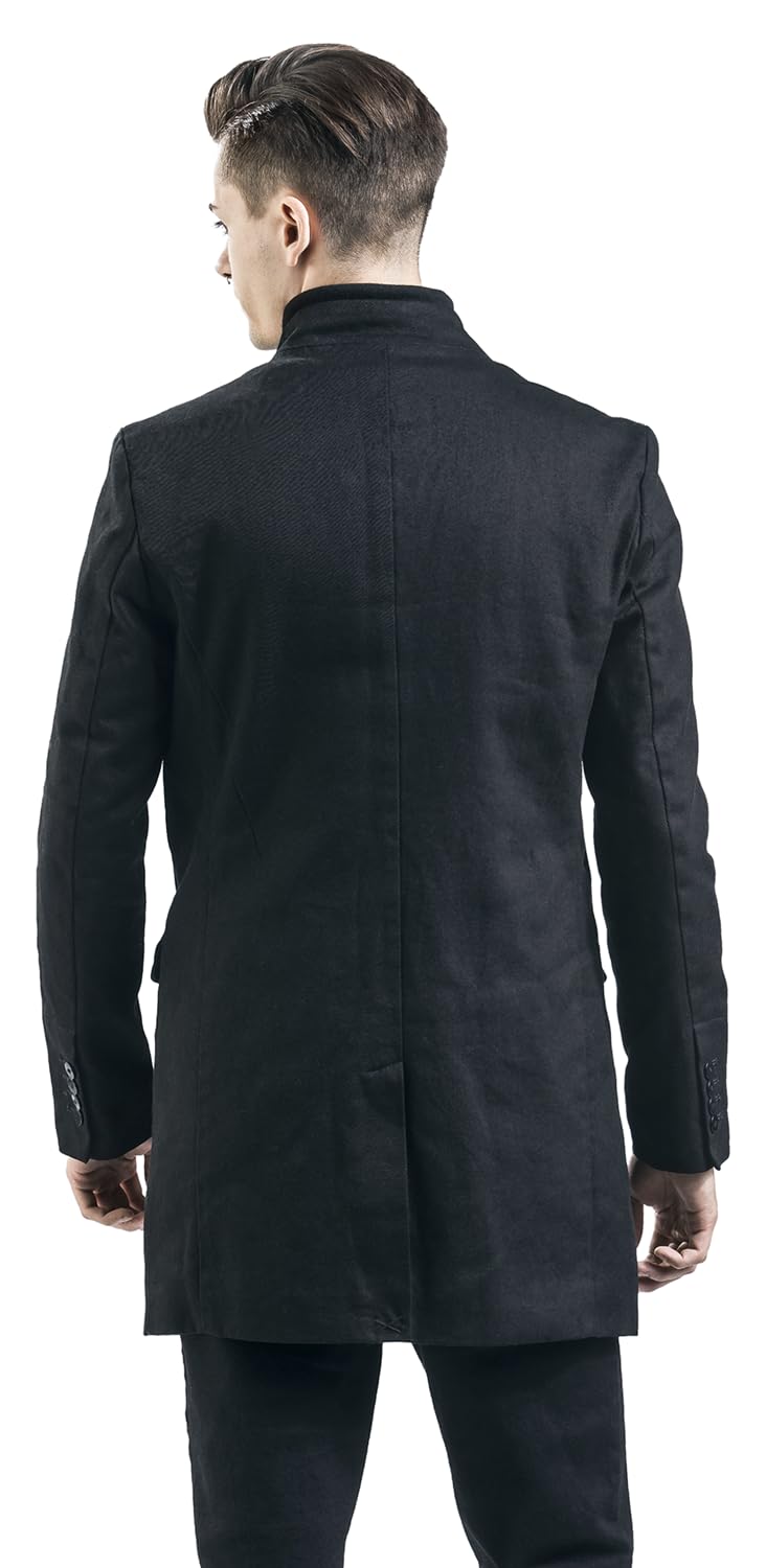 black-premium-kurzmantel-schwarz-stehkragen-gr-e-s image 7