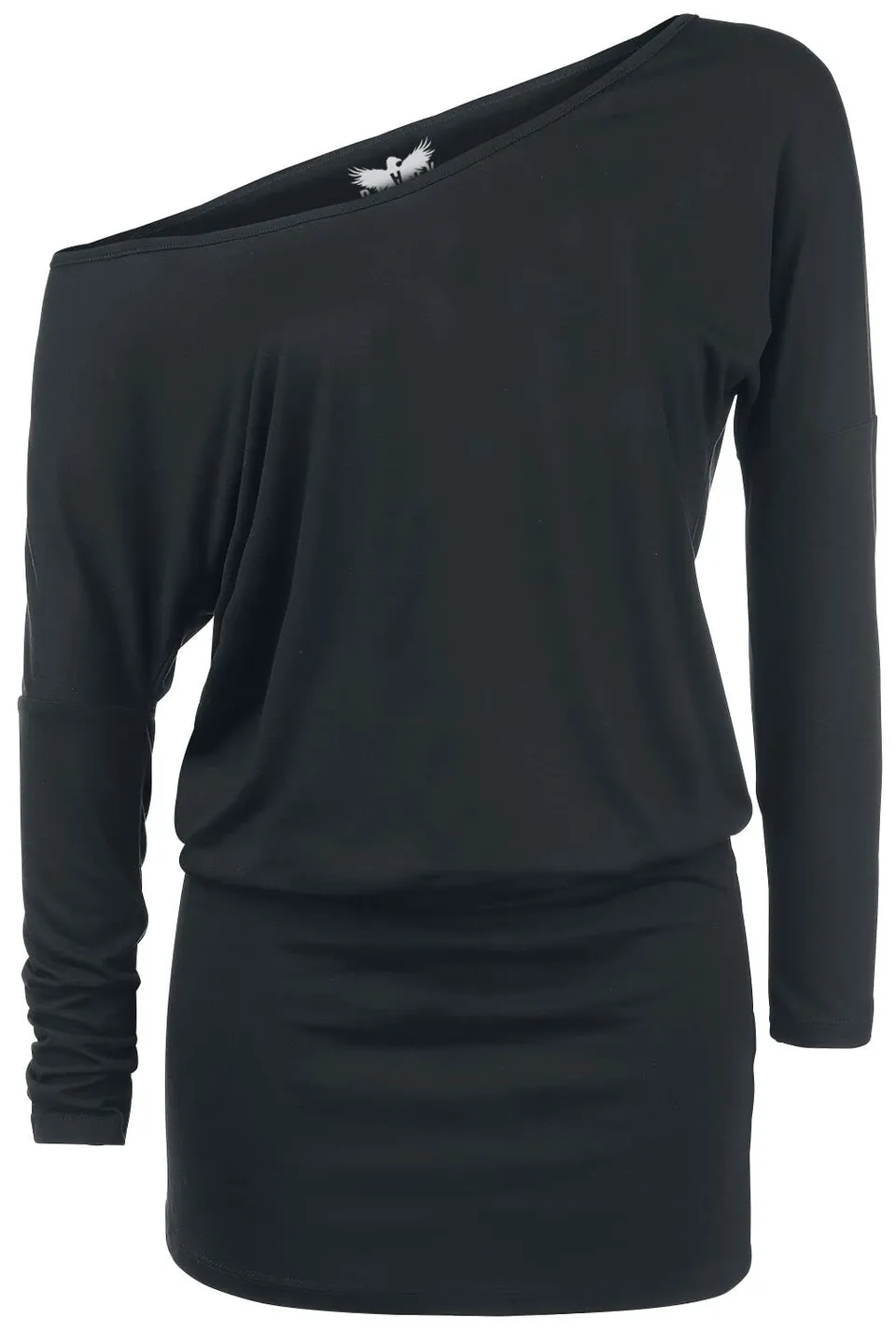 black-premium-by-emp-schwarzes-langarm-kleid-schulter-m image 1