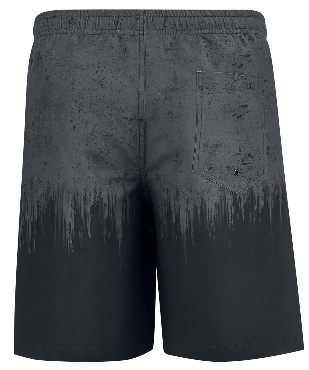 black-premium-by-emp-bademode-graue-badeshorts-skull-print-l image 3