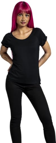 red-by-emp-schwarzes-basic-t-shirt-mit-r-schen-elastisch image 8