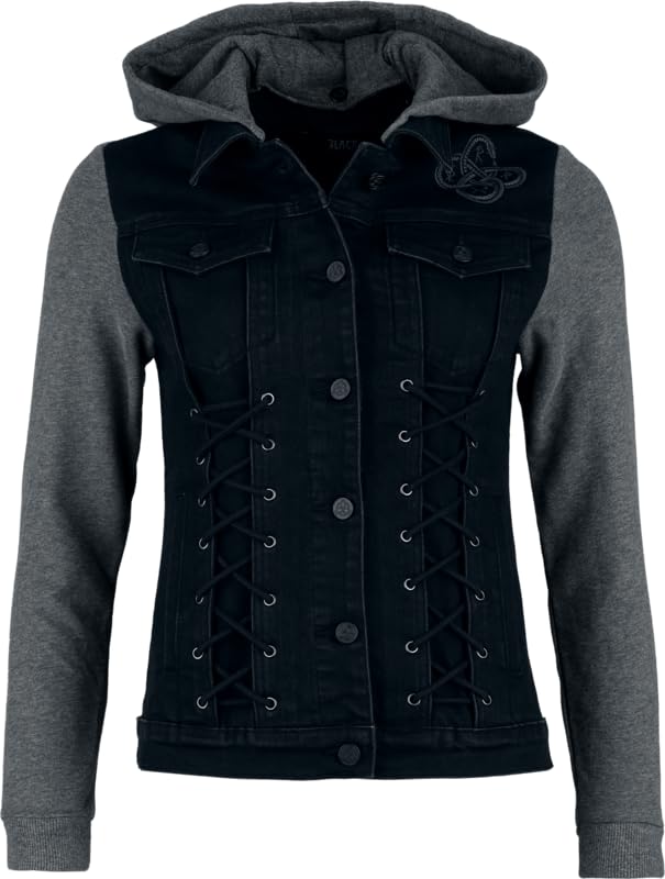 black-premium-by-emp-jeansjacke-mit-kapuze-damen-schwarz-gr-e-s image 8