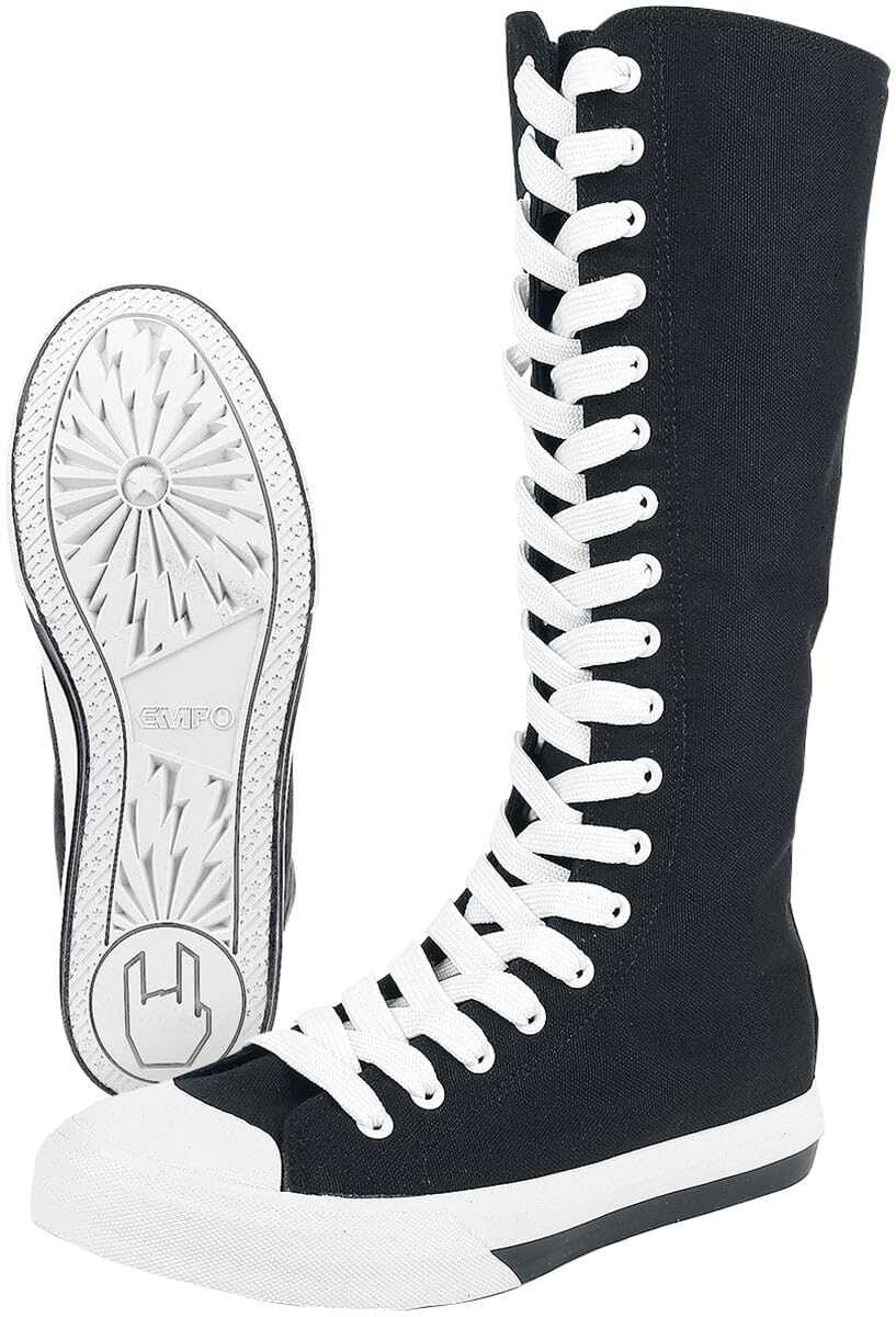 red-by-emp-schwarze-high-top-sneaker-damen-schwarz image 1