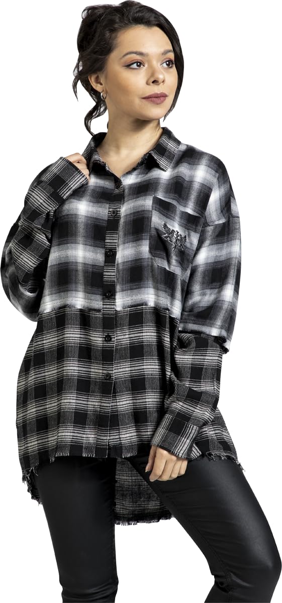 black-premium-by-emp-pagan-roots-flanellhemd-damen-schwarz-gr-m image 2