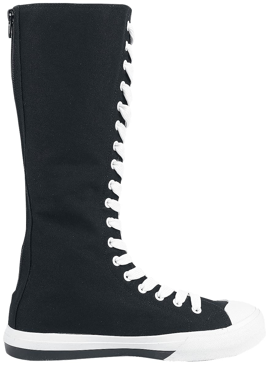 red-by-emp-schwarze-high-top-sneaker-damen-schwarz image 7