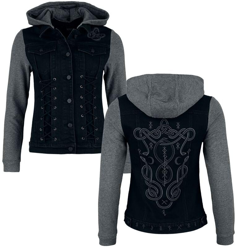 black-premium-by-emp-jeansjacke-mit-kapuze-damen-schwarz-gr-e-s image 6