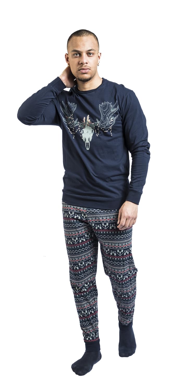 red-by-emp-weihnachts-pyjama-longsleeve-herren-dunkelblau image 2
