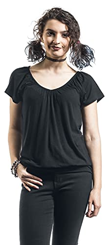 red-by-emp-damen-t-shirt-schwarz-locker-b-ndchen image 7