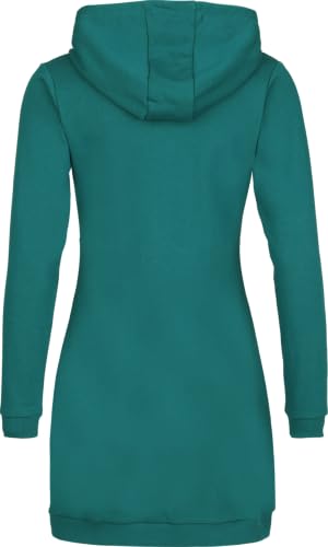 red-by-emp-kleid-damen-hoodiekleid-t-rkis-gr-l-kapuze image 8