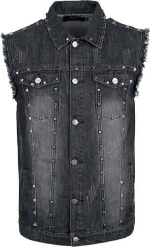 black-premium-herren-weste-schwarz-pyramidennieten image 8