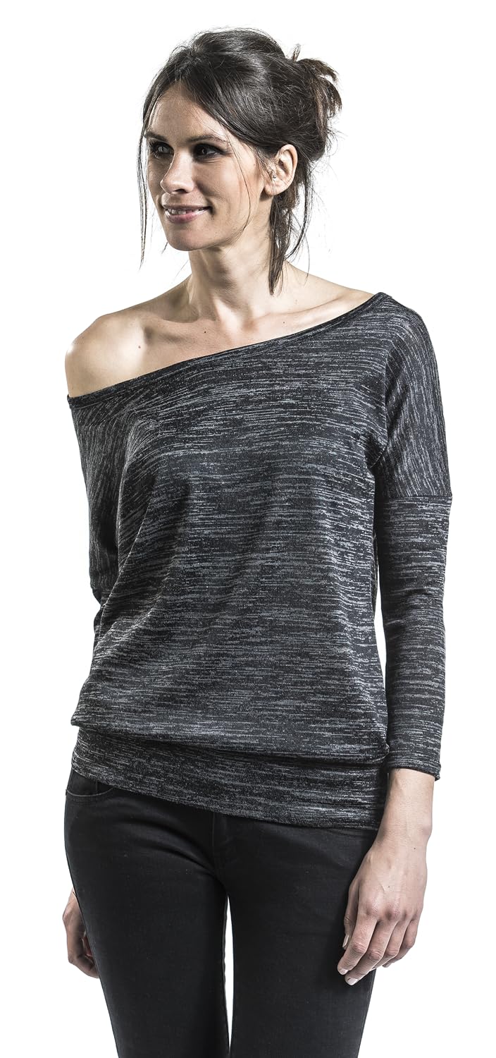 red-by-emp-longsleeves-basic-langarmshirt-grau-meliert-xl image 2