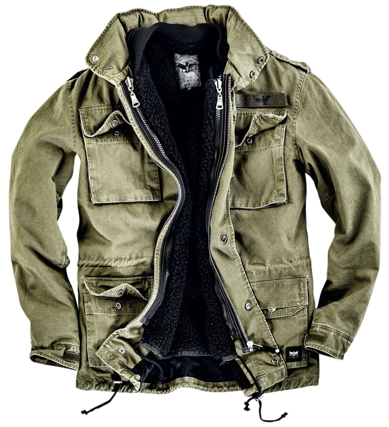 black-premium-by-emp-jacke-oliv-gr-n-mit-innenjacke-herren image 1