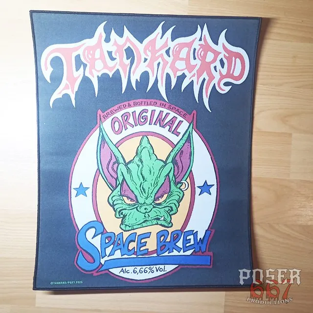 tankard-space-beer-backpatch-r-ckenpatch-schwarzer-rand image 1