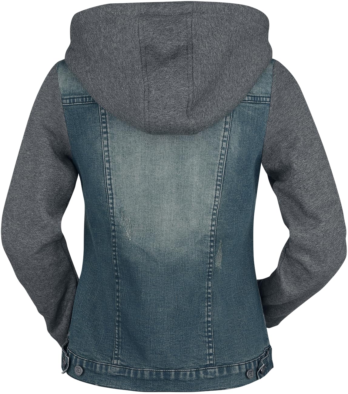 red-by-emp-damen-jeansjacke-blau-grau-abnehmbare-kapuze image 3