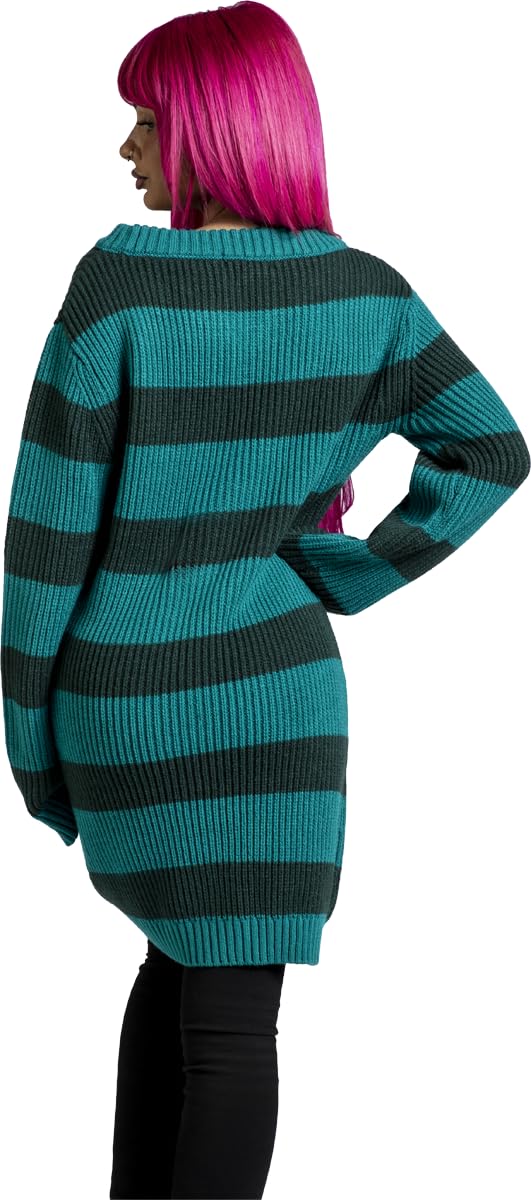 red-by-emp-strickpullover-damen-rundhals-t-rkis-gestreift-gr-l image 5