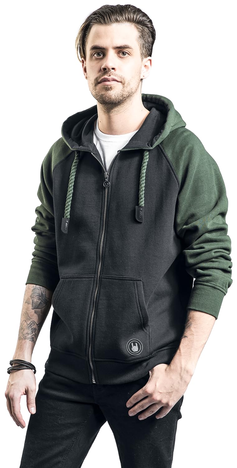 red-by-emp-pullover-hoodie-herren-schwarz-gr-n-raglan image 4