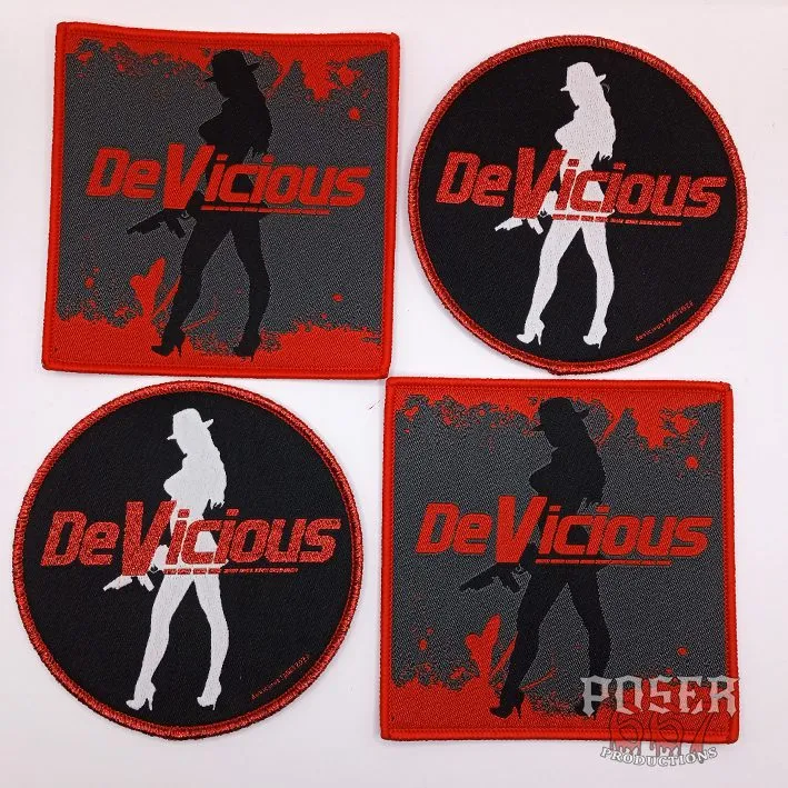 devicious-code-red-patch-rund-gewebt-9-cm-metallic image 1