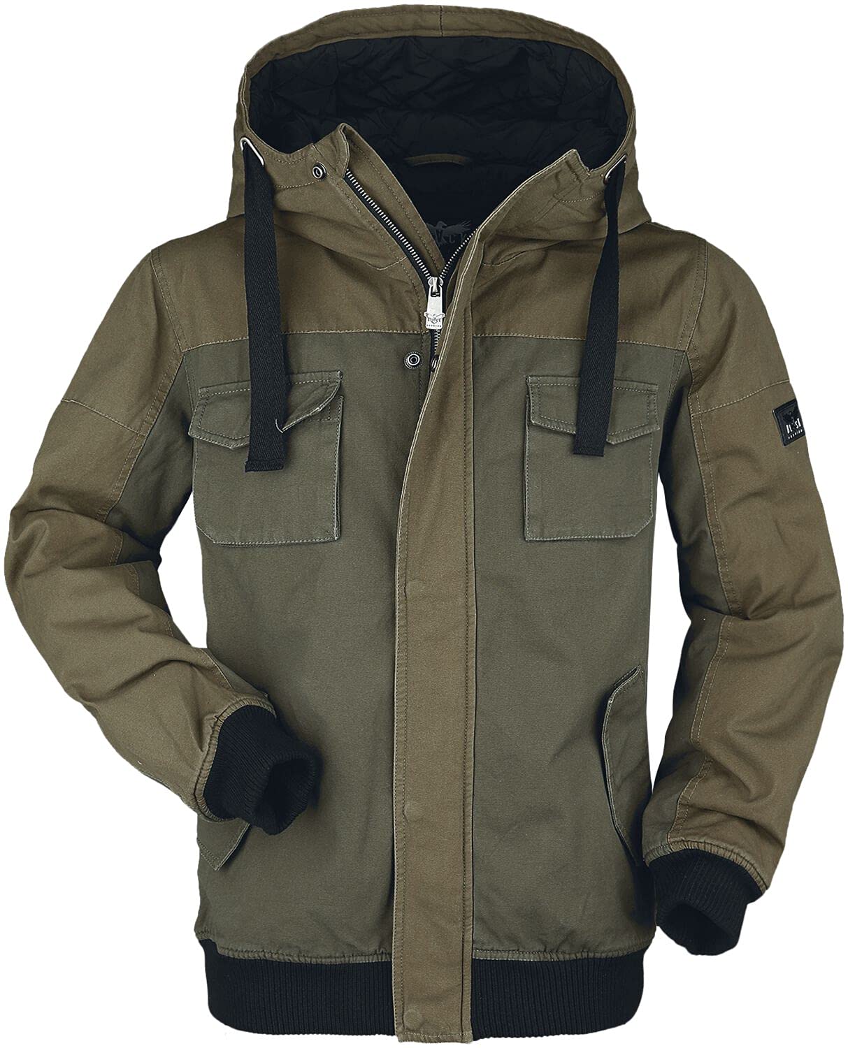 black-premium-by-emp-winterjacke-oliv-herren-xxl-mit-steppfutter image 1
