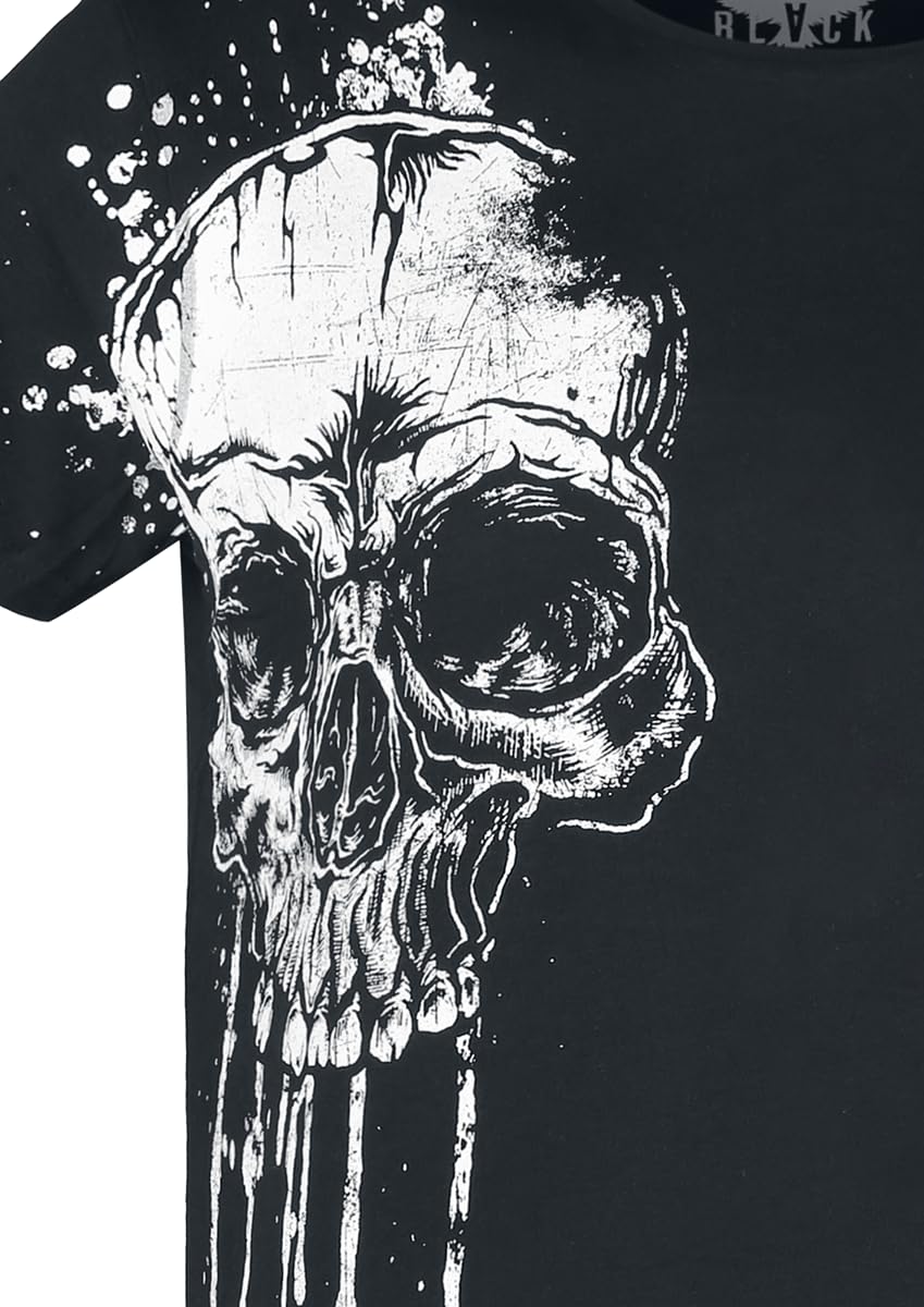 black-premium-by-emp-t-shirt-schwarz-totenkopf-print-gr-l image 4